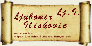 Ljubomir Ilišković vizit kartica